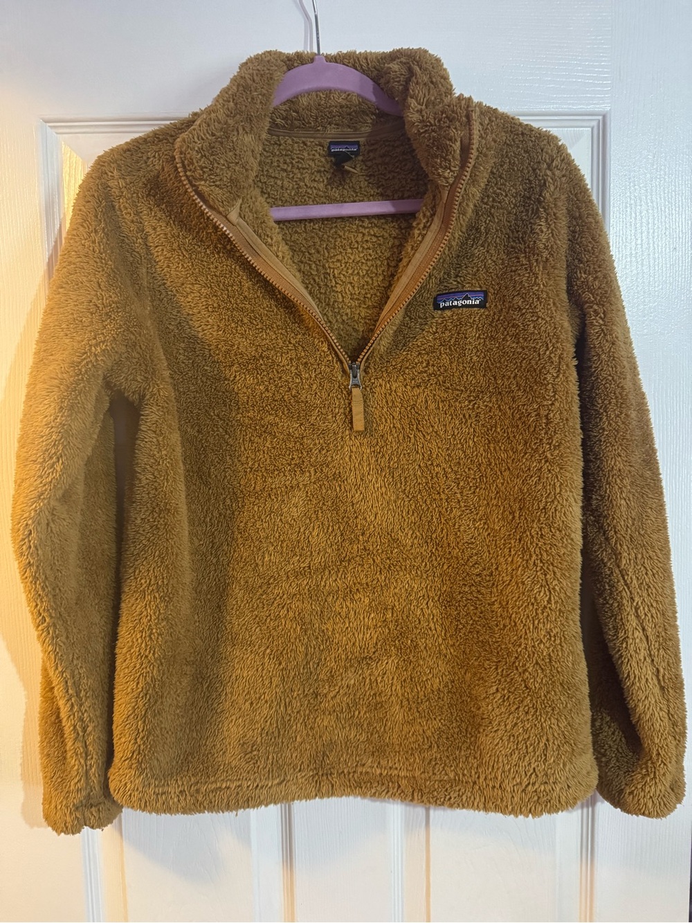 Patagonia Brown Fuzzy Fleece Quarter-Zip Pullover for Women